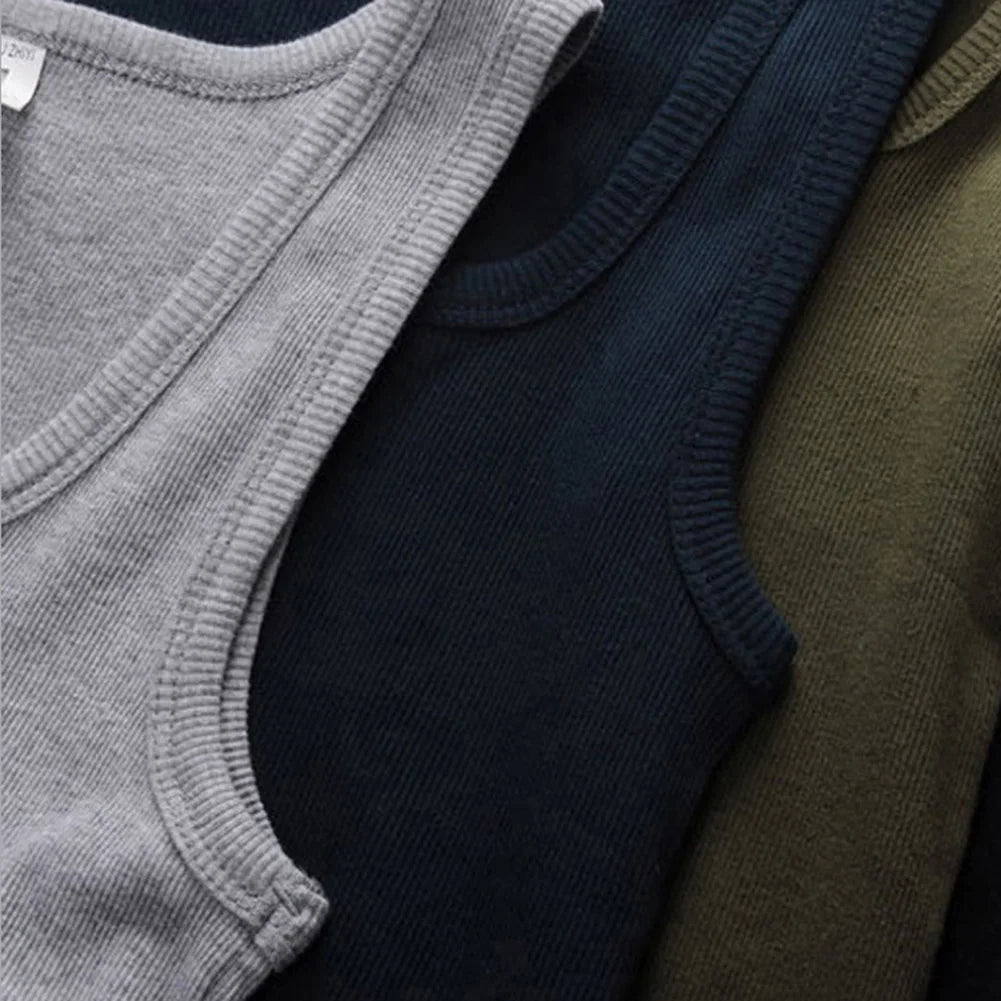 100% Cotton Oversized T-shirt Sleeveless Tank Top Solid Color Fitness Muscle Vests Bodybuilding T Shirt