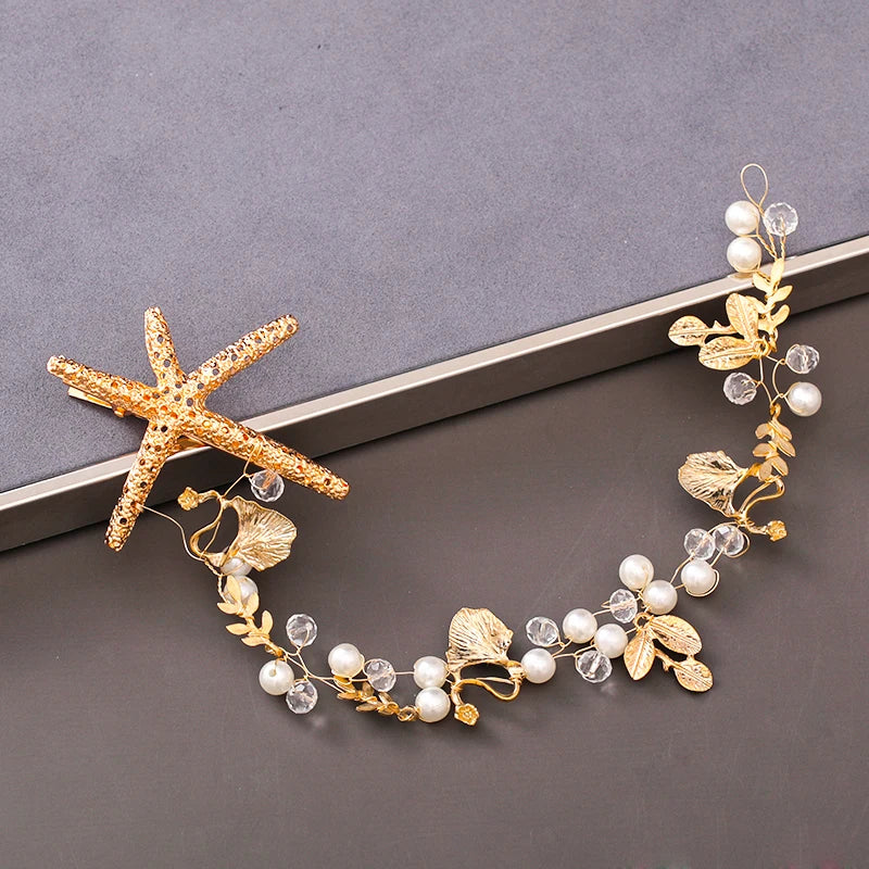 Pearl Crystal  Headband Hairband Rhinestone  Hair Accessories Jewelry Vine For Women