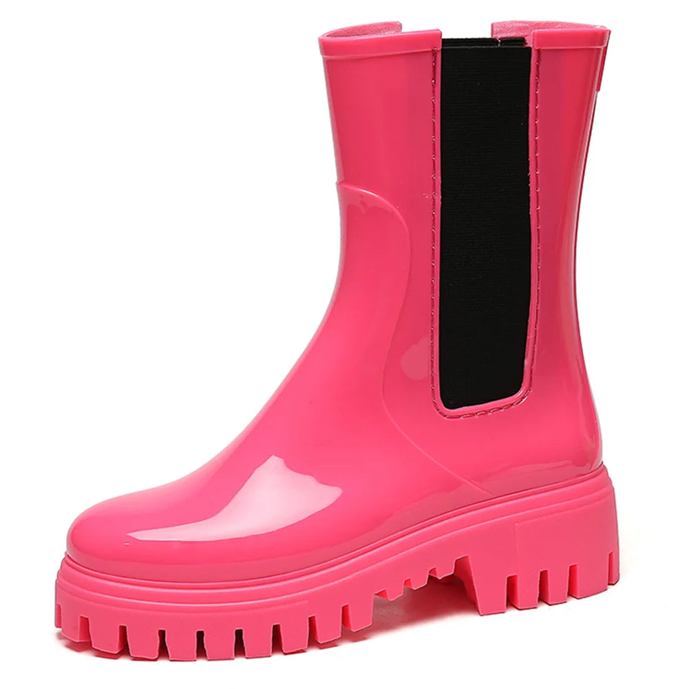 Rain Boots Mid Calf Garden Shoes Waterproof Rain Shoes Anti-slipping