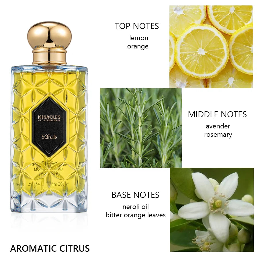 Séfralls AZURE MIRACLE PERFUME cologne FRAGRANCE 100ml/3.4fl.oz versatile and long lasting, Fresh romantic, Luxury Perfum