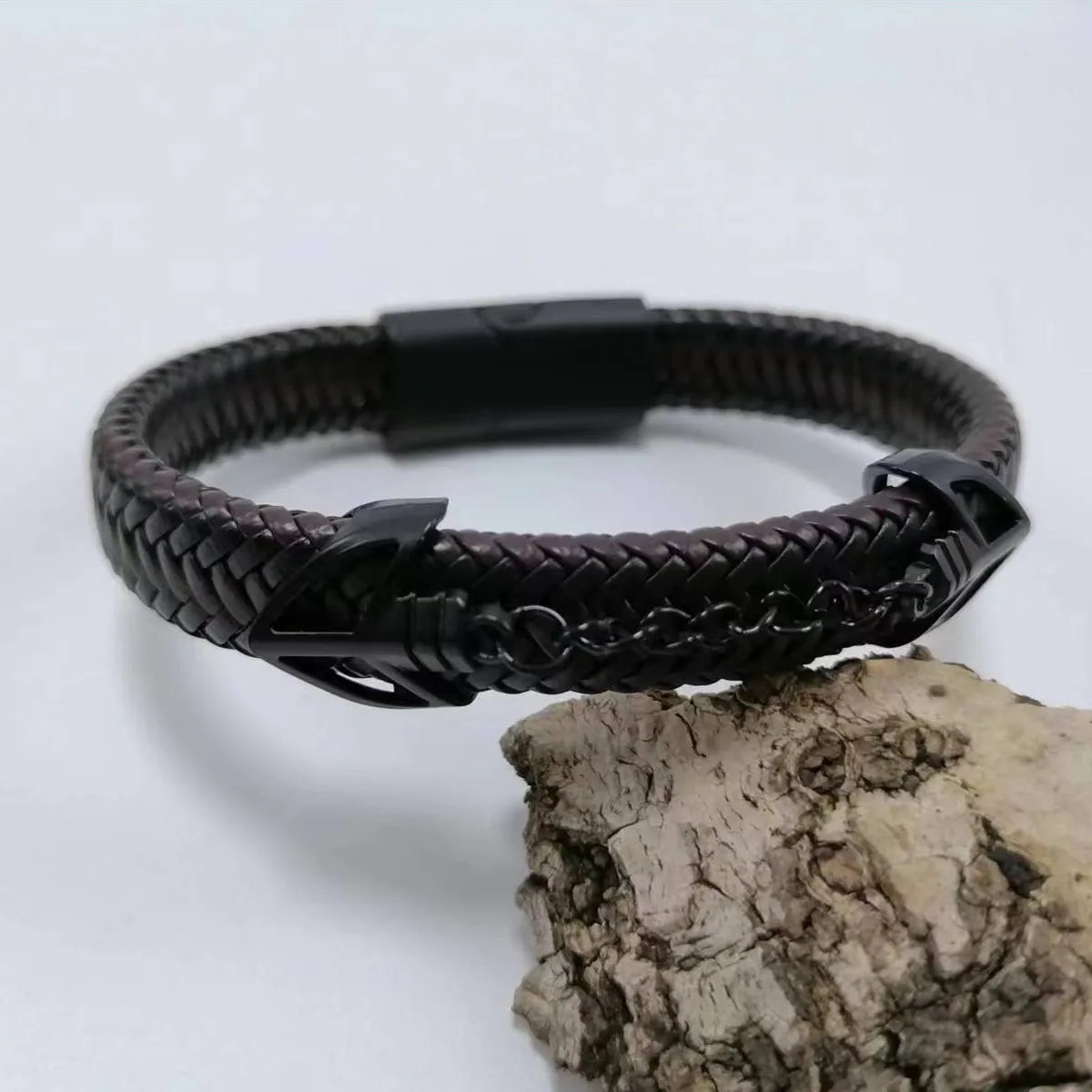 Tree Male Unique Design Trendy Vintage Cuff Men Bracelets PU Leather Bracelets Bangles for Men Jewelry