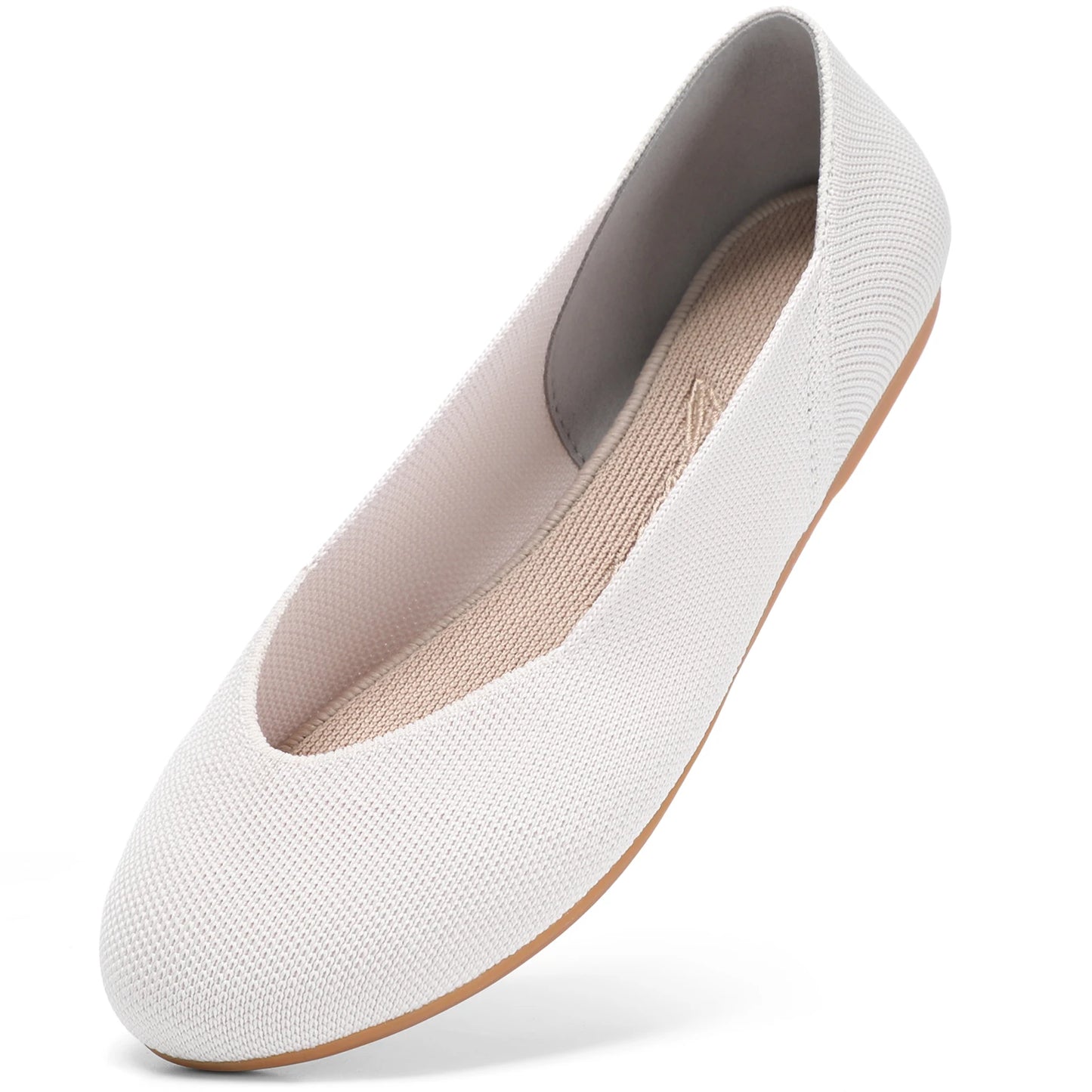 Ballet Flats Comfortable Knit Flat Shoes for Office Work Washable Casual Dress Shoes