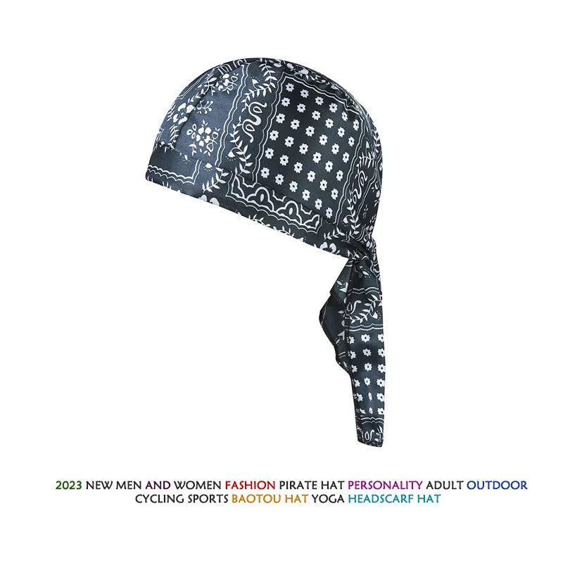 Pirate Hat Camouflage Headband Summer Handkerchief Head  Cycling Hood Sun Protection Sports Breathable Printed Headscarf