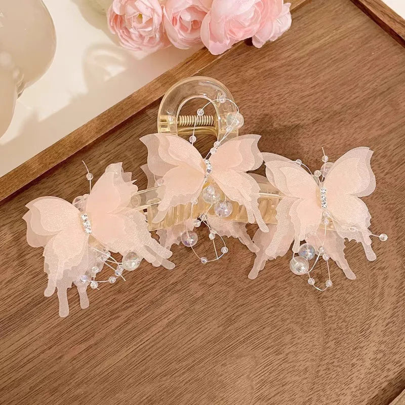 15CM Butterfly Large Hair Claw For Thick Hair Hair Claws Women Sweet Hairpin Ponytail Hair Clip Claw Accessories