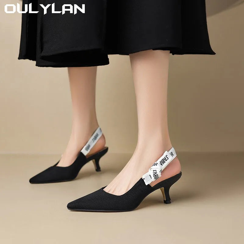 Sexy Pointed Toe Sandals  Slingback Shoes  High Heel Slippers Pumps