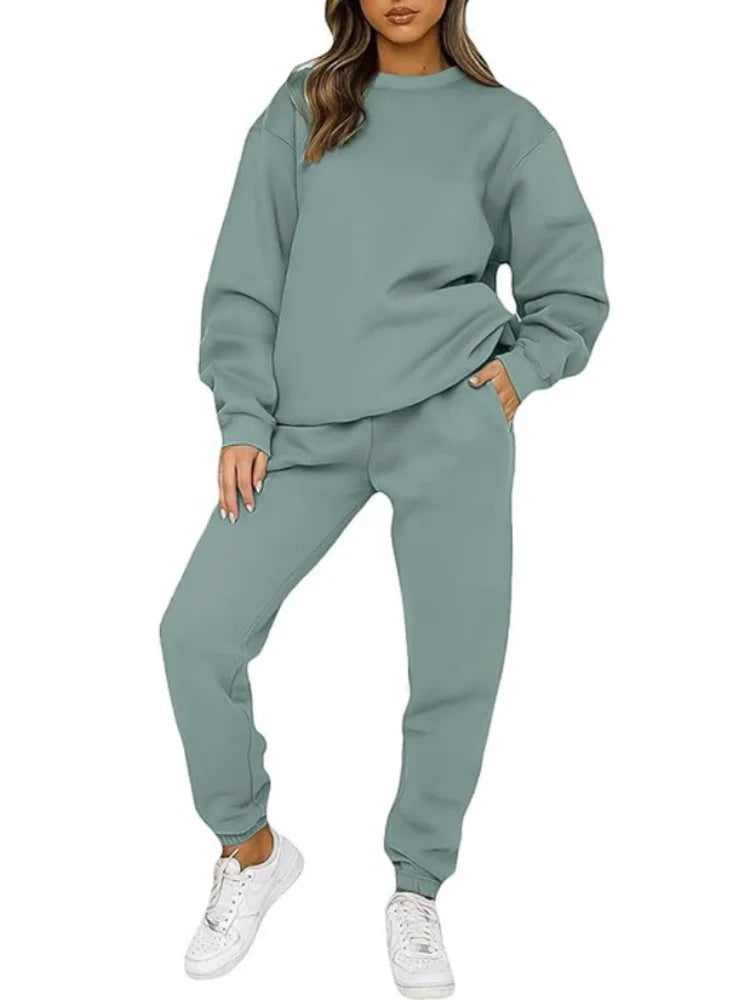 Casual Sets for Women 2 Piece Sweatsuit Outfits Long Sleeve Pants Set Tracksuit