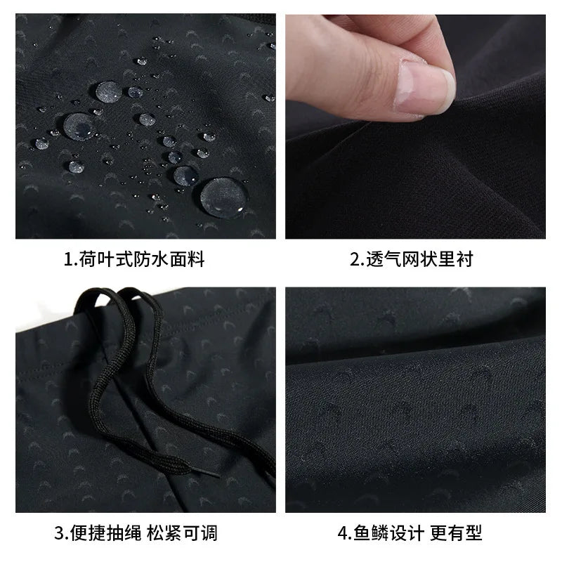 Men Myopia Swimming Shorts Waterproof Competition Swim Equipment Goggles Cap Case Trunks Briefs Swimwear