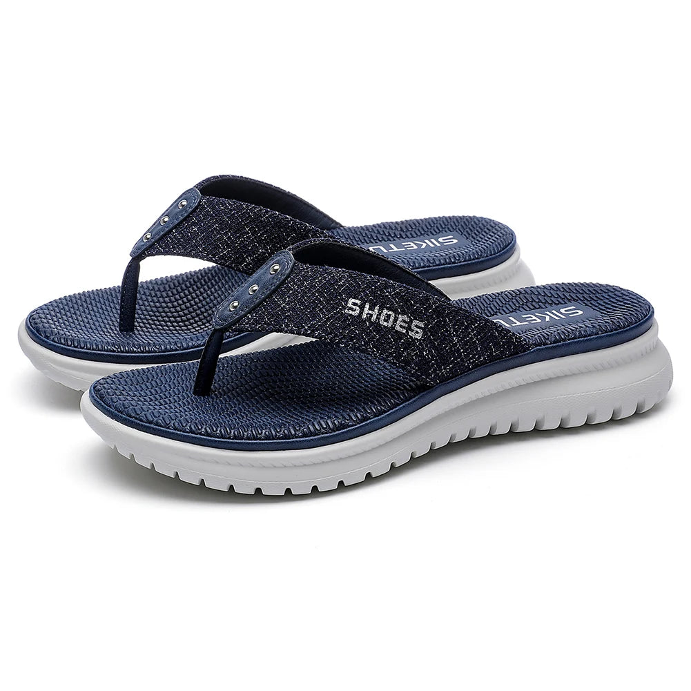 Wedge Sandals Comfortable Thong Slippers Casual Summer Beach Sandals