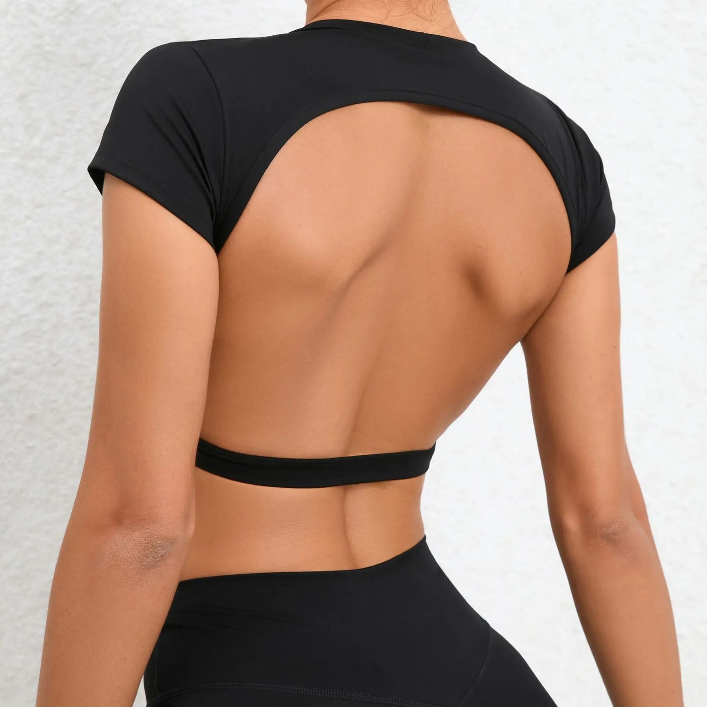 Sports Shirts Breathable Workout Tops Fitness Sportswear Female Backless Yoga Clothing Sport Crop Tops Women Gym Top
