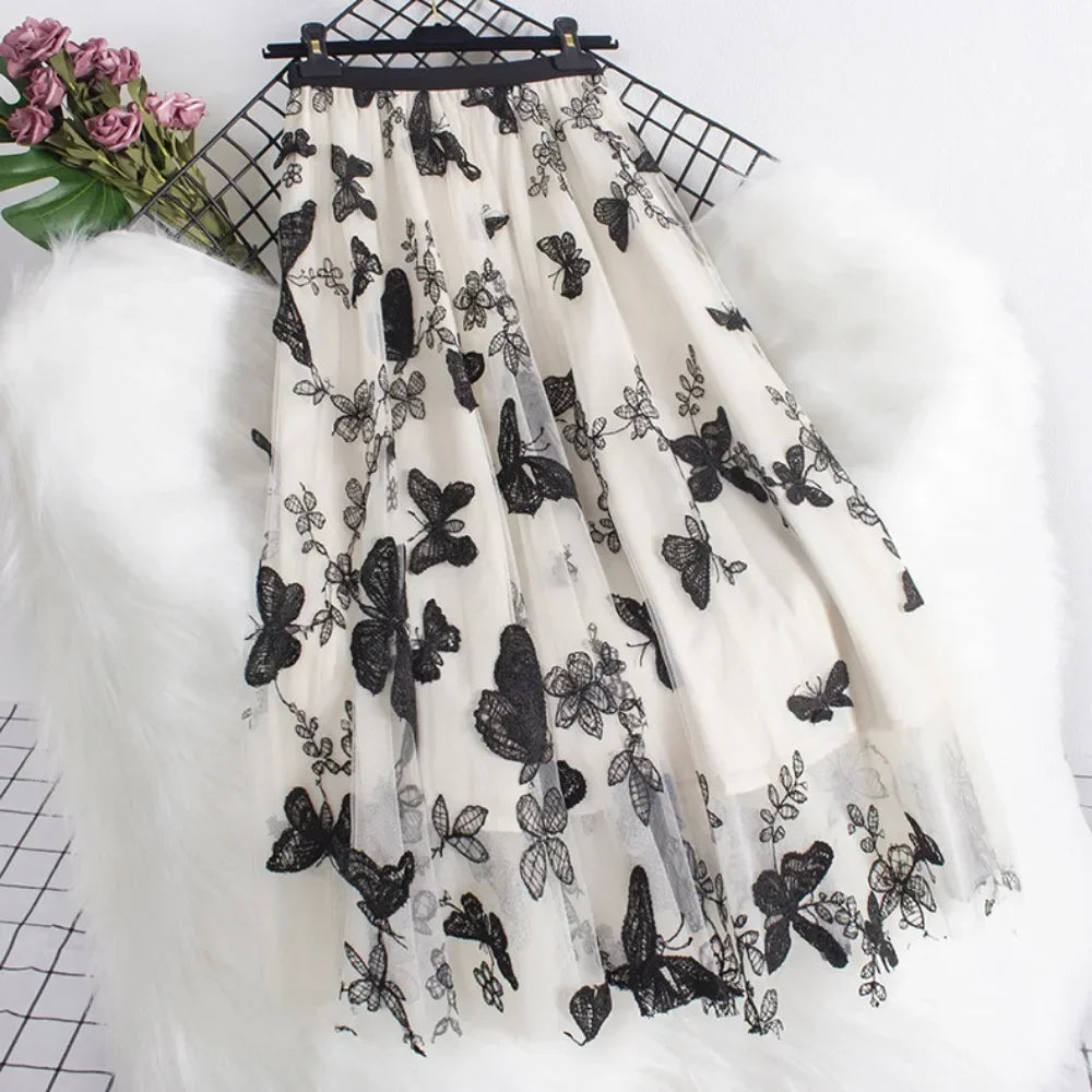 Vintage Long Skirt Ethnic Style