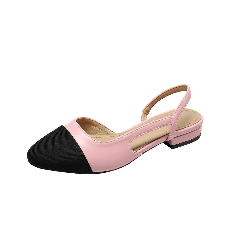 Fashion Sandals Sandals High Heels Shoes Two-tone Splicing Classic Work Sandals Shoe