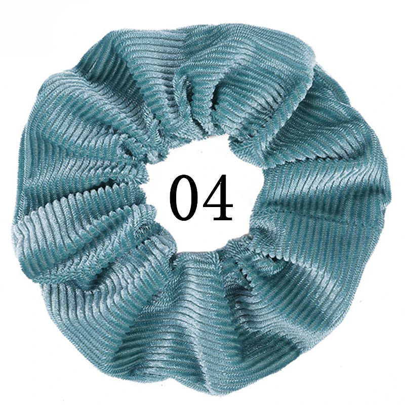 10/6/1pc hair scrunchies headband women ties velvet solid color Black set pack