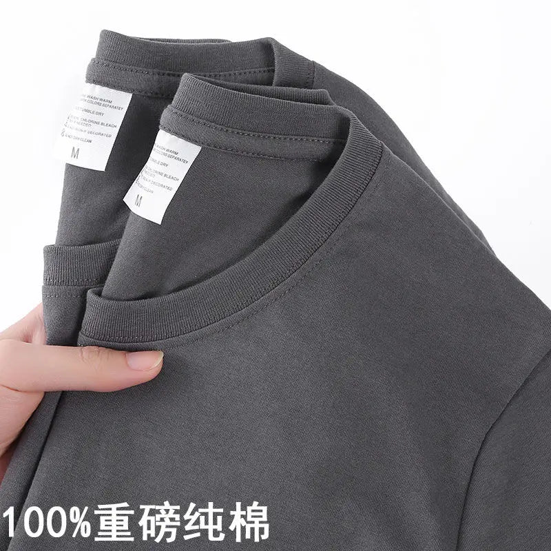 100% Cotton T-shirt Men Women Solid Color O Neck Short-sleeved Tops Summer Loose Half-sleeve T Shirt Unisex M-4XL