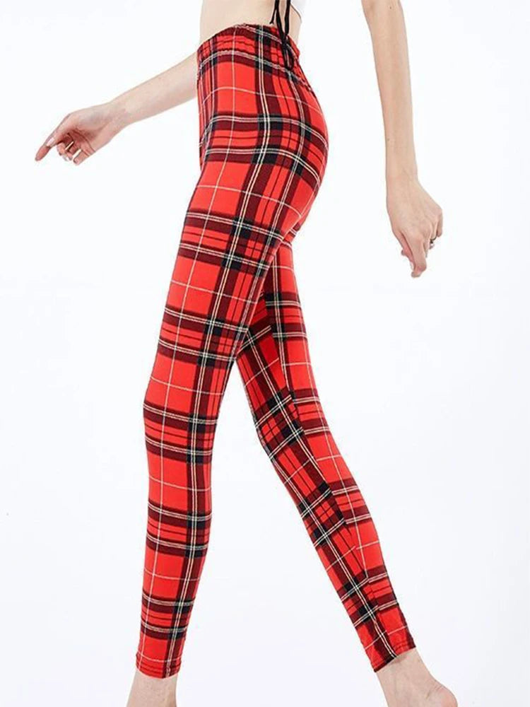 Graffiti Leggings Patterned Print Leggings For Women Leggings Houndstooth  Elastic Design Vintage Leggings