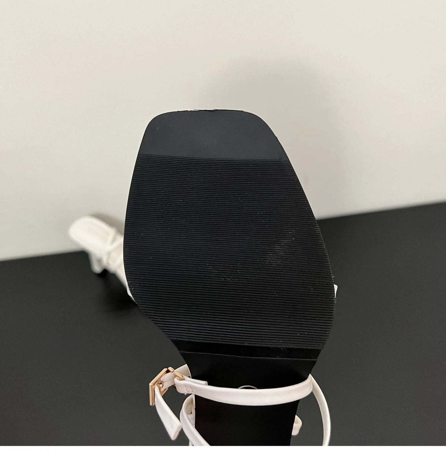 Breathable Sexy Party Shoes Ankle Buckle High Heel Sandals  Front Cross Strap Open Toe Square Toe