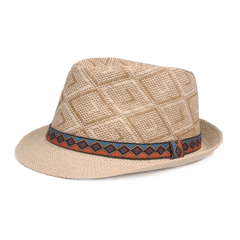 Unisex Wide Brim Straw Sun Hat with Breathable Mesh Design and Stylish Western Flair for Beach Vacation