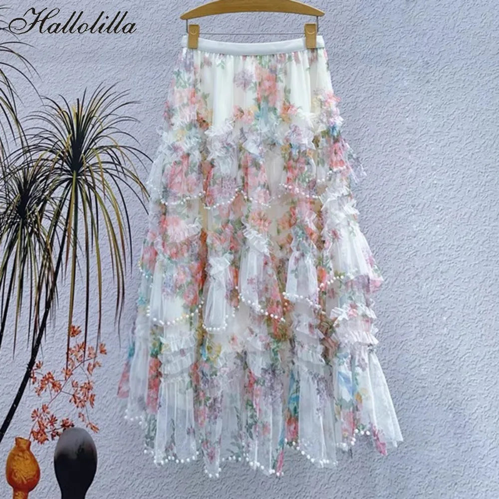 Long Skirts for Women Clothing  Skirt Vintage Fashion Clothes Casual Elegant Streetwear Bohemian