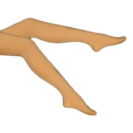 Tights Pantyhose Rhinestone Thermal Training Stockings Gymnastics