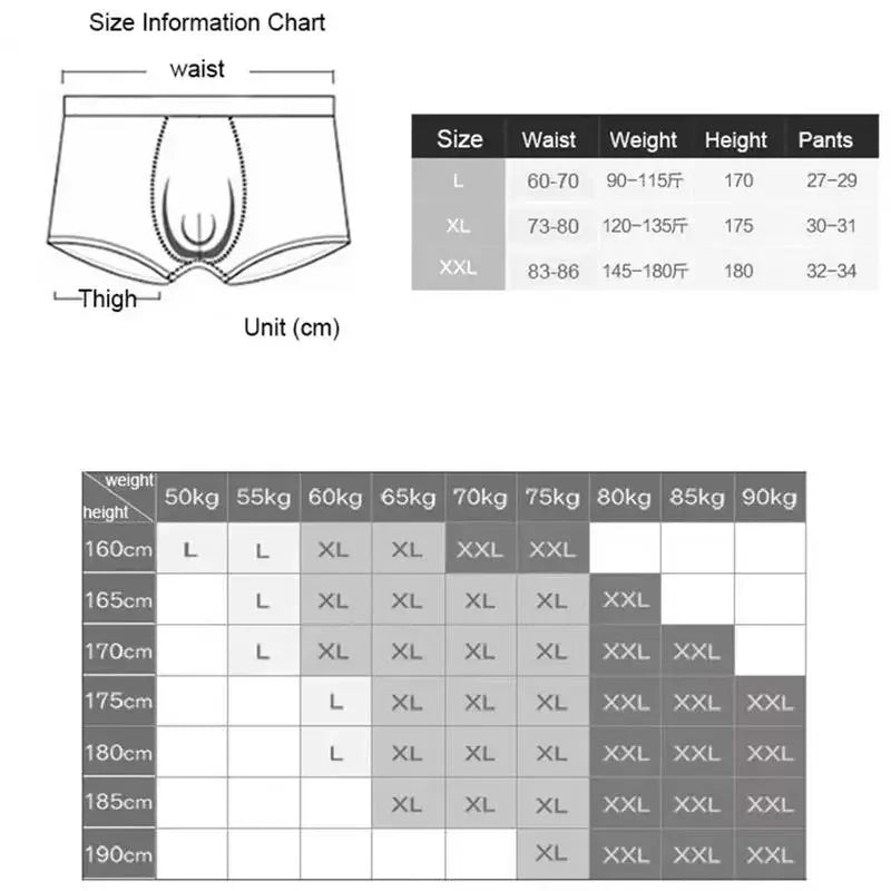 4Pcs/Lot Men's Underwear Boxer Fashion Sexy Underwear Antibacterial Soft Comfortable Underwear Brand Boxer Shorts Men's Panties