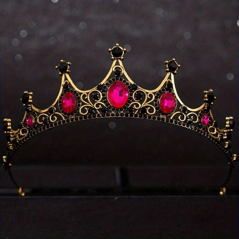 Baroque Crystal Tiaras And Crowns Rhinestone Prom  Crown Tiara For Women Bride Bridal Wedding Hair Accessories Jewelry