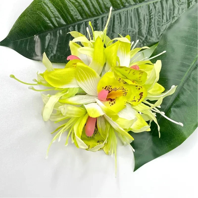 Large Sweet Equinox Flower Hair Clips Simulated Orchid Flower Hair Pins Beach Hawaii Vacation Floral Hair Clips Hair Accessories