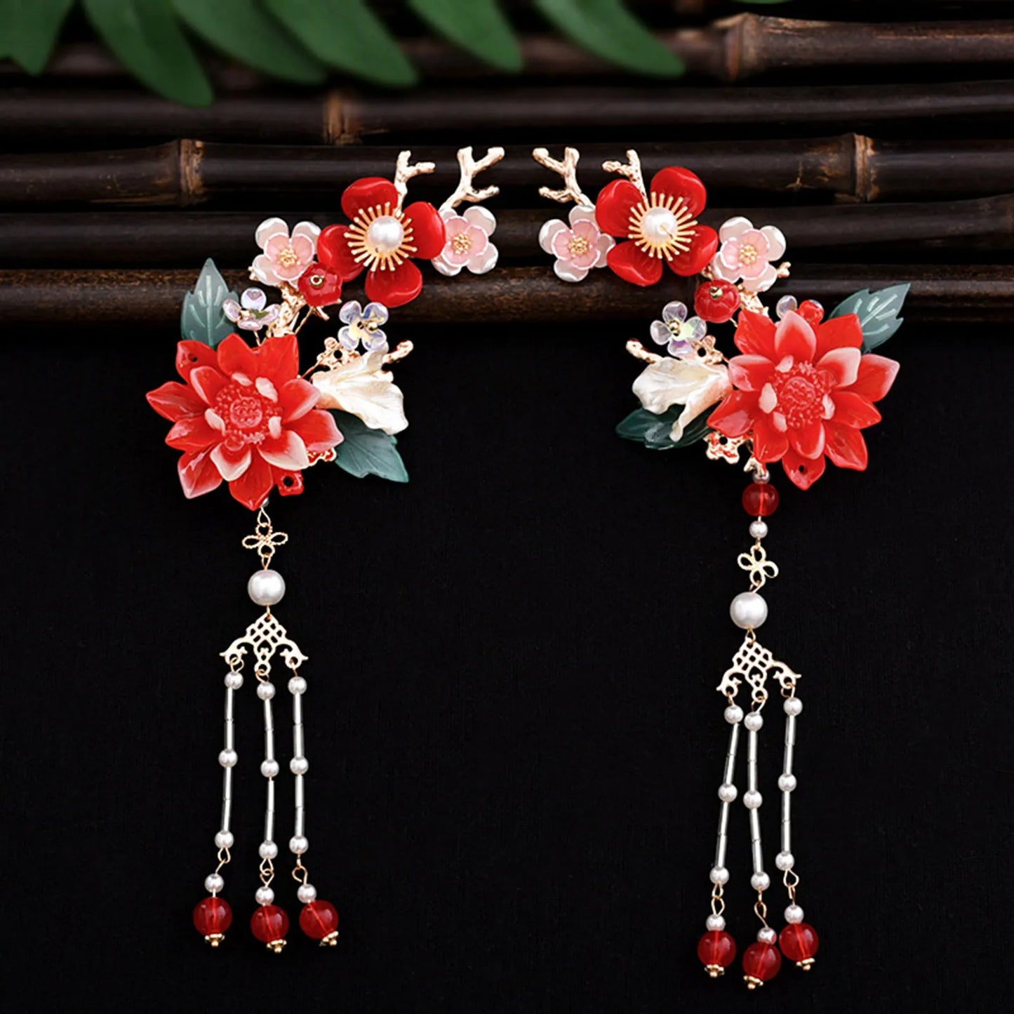 Hair Accessories & Earrings Set Hair Clip Hairpins Hair comb Bridal Headdress Retro Hair Accessories Headwear Gift Earrings