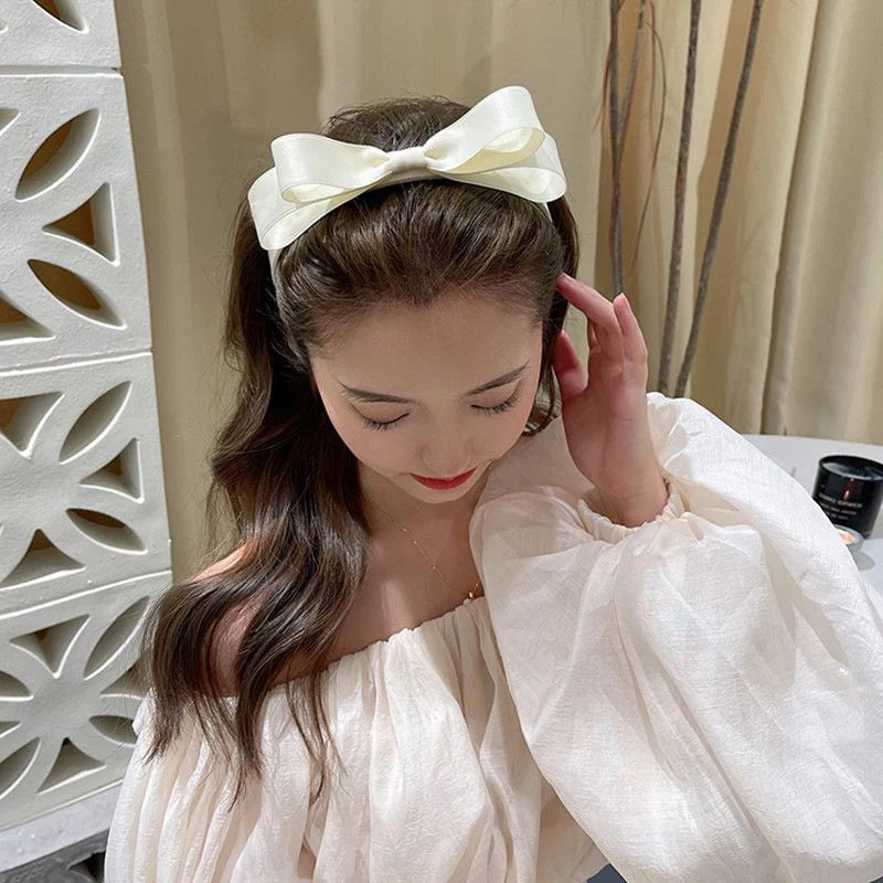 Fabric Double Bow Headband for Women Fashion Simple Hair Wash Hairband Ladies Headwear Hair Accessories