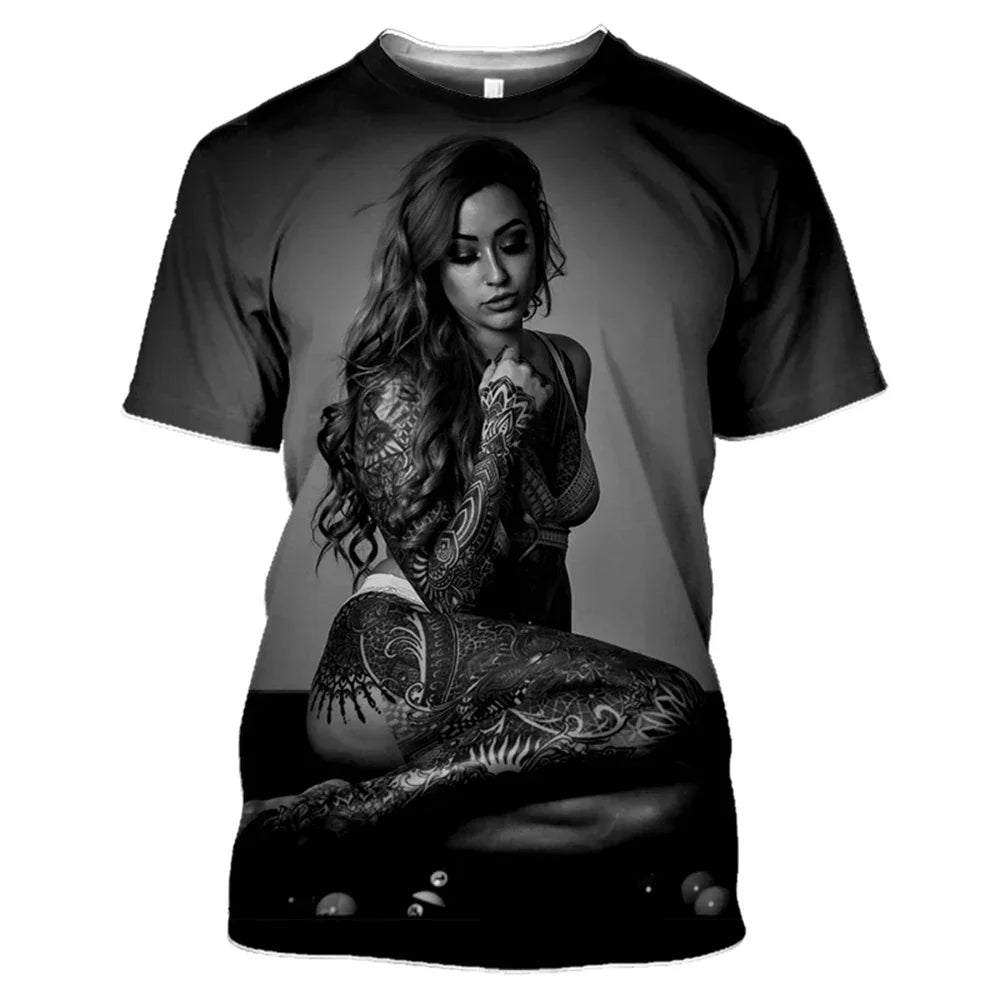 Summer Sexy Goddess 3d Print Men's/women's T-shirts Loose Casual Streetwear O-neck Short Sleeve Tops Tees Woman Clothes