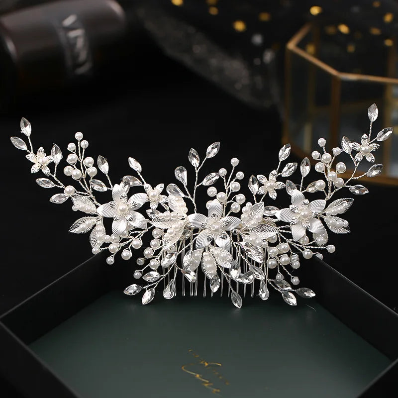 Comb Head Jewelry Bride Hair Clips Headpiece Crystal Women Bridal Hair Accessories Women Hair Ornaments