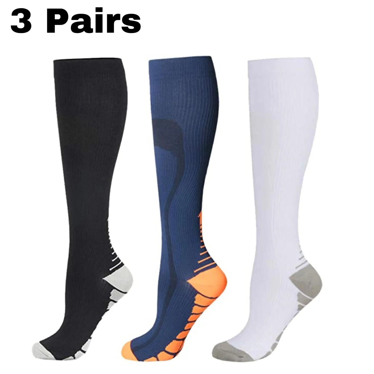 Compression Socks Knee High 20-30 Mmhg Fit Medical Edema Diabetes Varicose Veins Running Marathon Compression Sports Socks