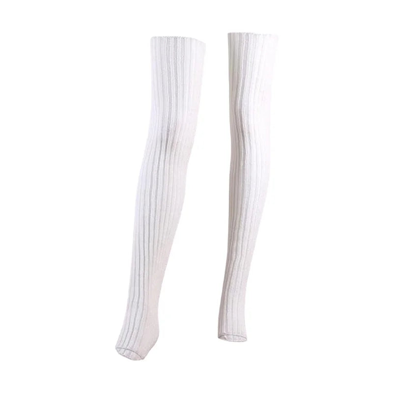 Cable Knit Over the Knee Leg Warmers Boot Socks with Open Toe for Yoga Dance Fitness