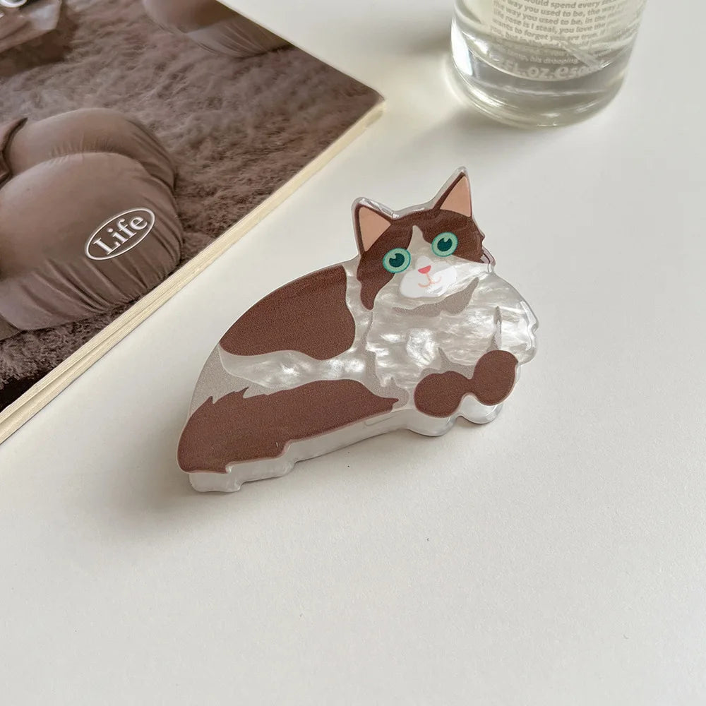 1pc cat hairpin lady cute little hairpin short long hair hairpin