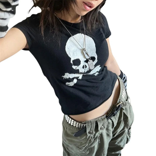 Women s Short Sleeve Round Neck Print Knit Sweater Top