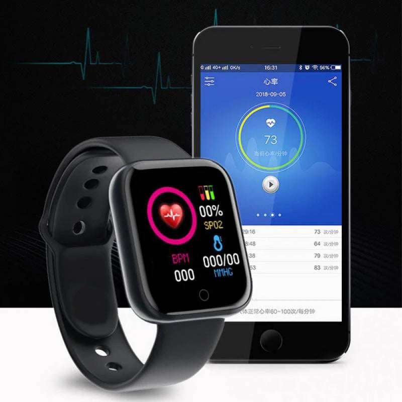 Multifunction Bluetooth Smartwatch – Phone, Music, Sports, White, Y68 D20