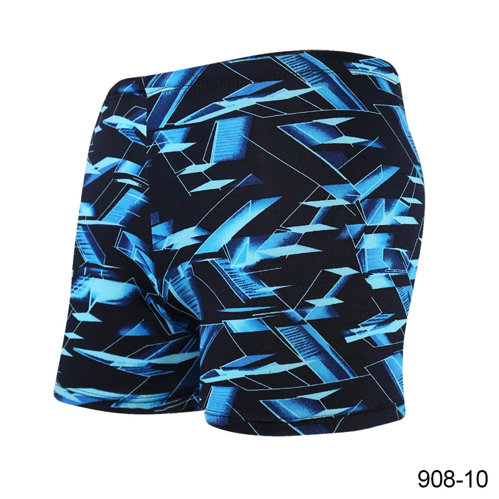 Adult Swimming Briefs Multicolor Printing Breathable Mens Swimming Trunks Avoid Embarrassed Beach Soak in A Hot Spring Drift