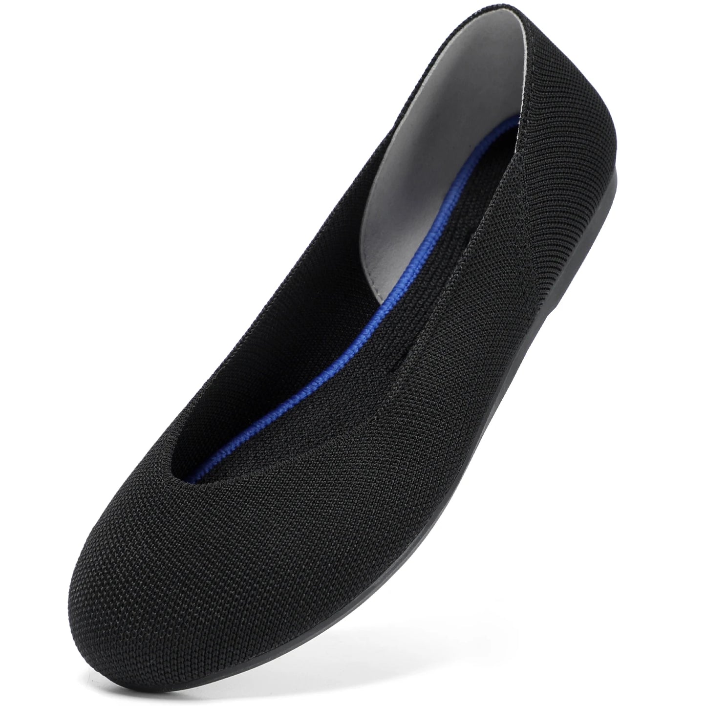 Ballet Flats Comfortable Knit Flat Shoes for Office Work Washable Casual Dress Shoes