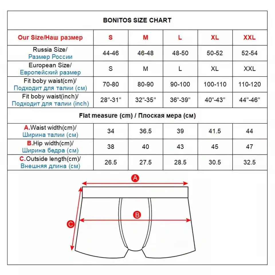 4pcs Cotton Boxers For Man Underwear Slip High Quality Men's Underpants Boxer Shorts Trunks