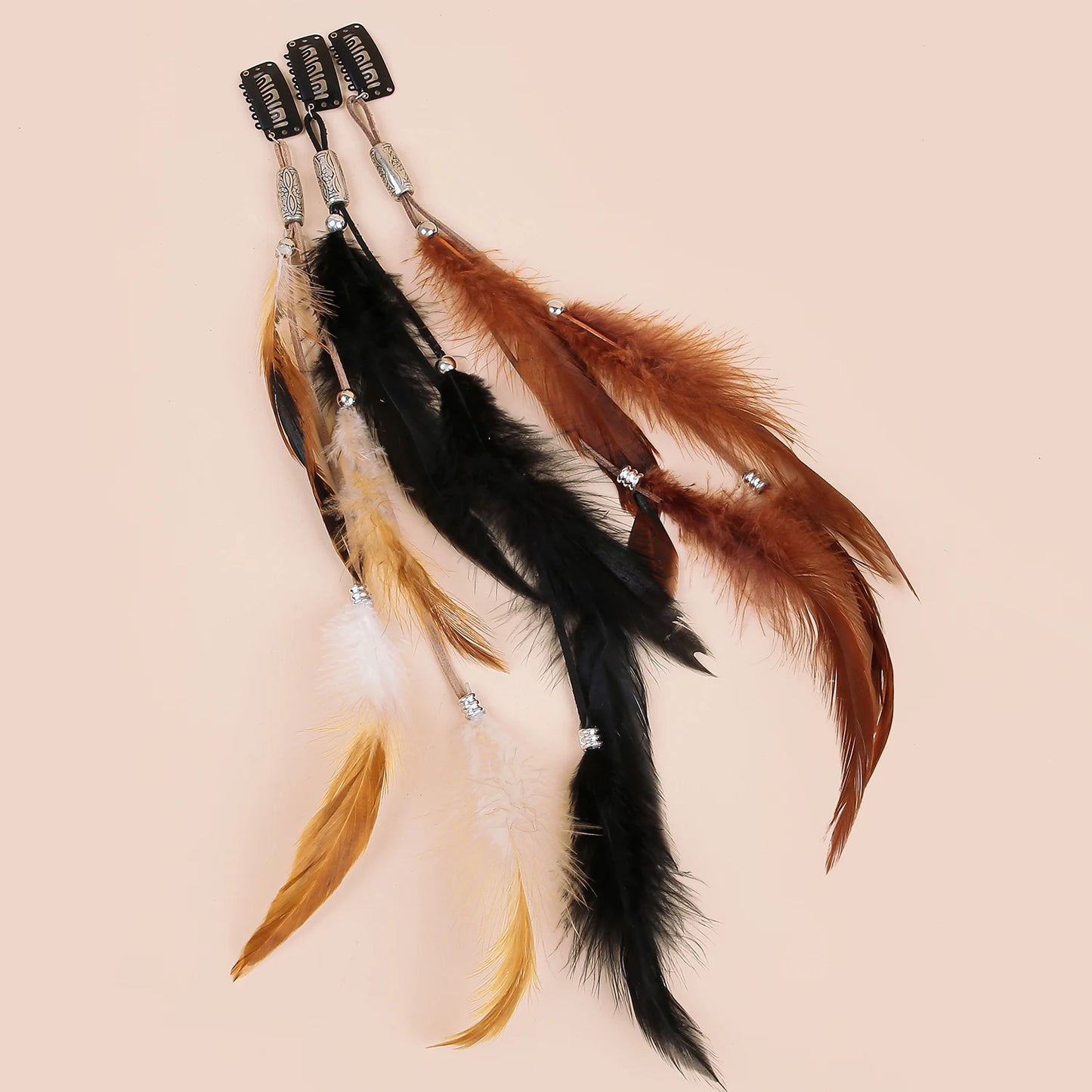 1-3pcs Handmade Comb Headdress Gifts Headband Headwear Novelty Hairclips Hippie Headpieces Feather Hairclips Hair Accessories