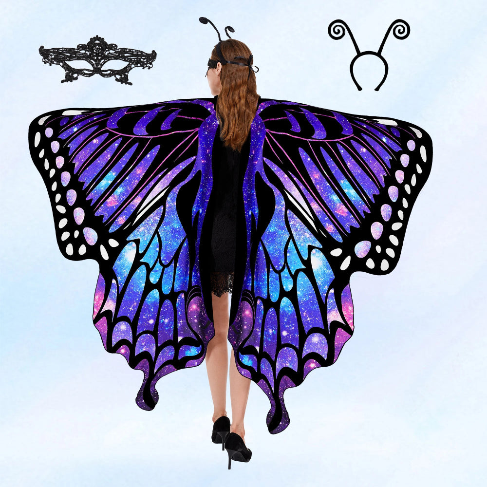Butterfly Wing Beach Towel Cape Scarf Printed Towel