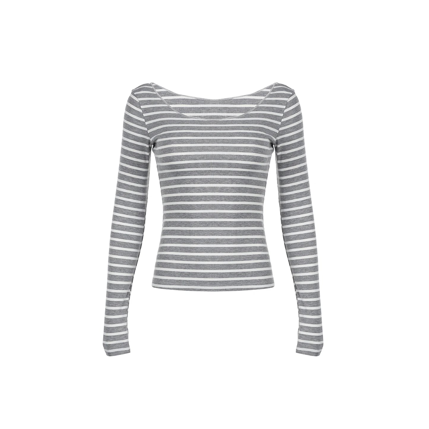 Women s Striped Off Shoulder Blouse with Long Sleeves - Stylish and Comfortable Casual Top