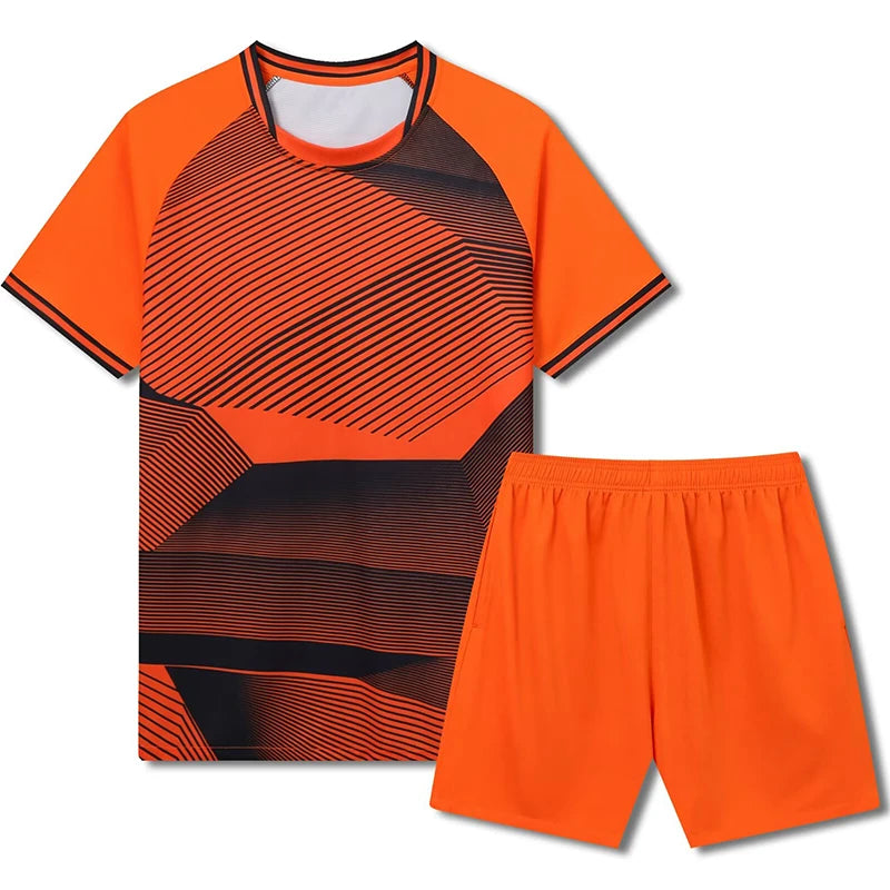 2 Pcs Soccer Suit of Summer Quick Dry Family Matching Set High End shirt And Shorts Set Football Outdoor Sports Clothes