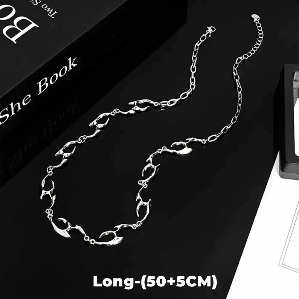 Trend Irregular Titanium Steel Necklace For Man Luxury Collar Chain Unisex Jewelry Street Hip Hop Accessories
