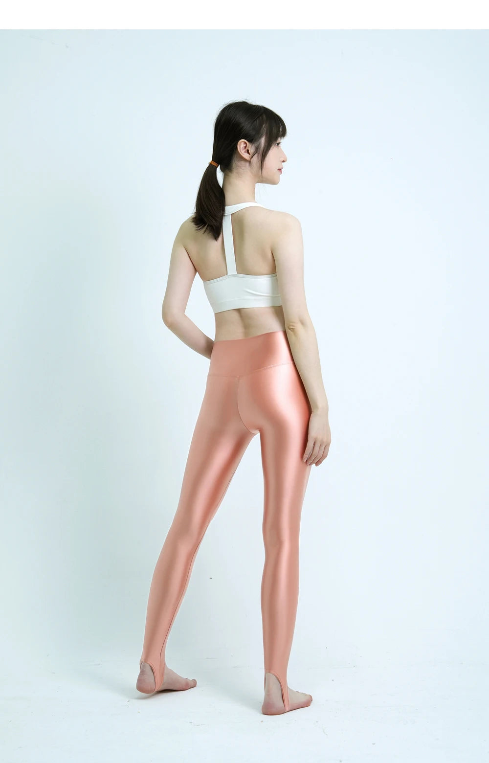 Satin Glossy High Waist Sport Fitness Shiny Yoga Pants