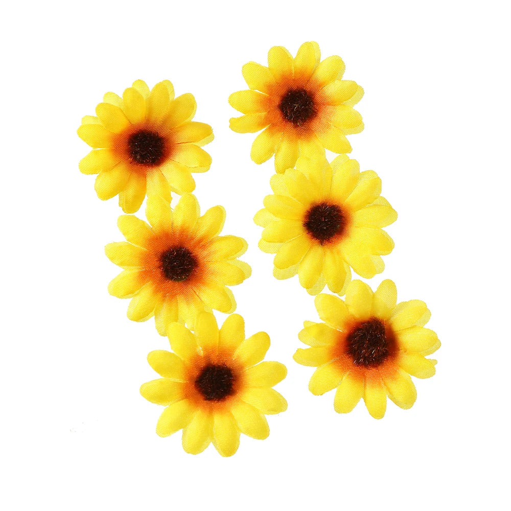 6Pcs Sunflower Hair Clips Side Bangs Clip Cute Daisy Small Flower Hairpins Duckbill Hairpin Women Hair Accessories