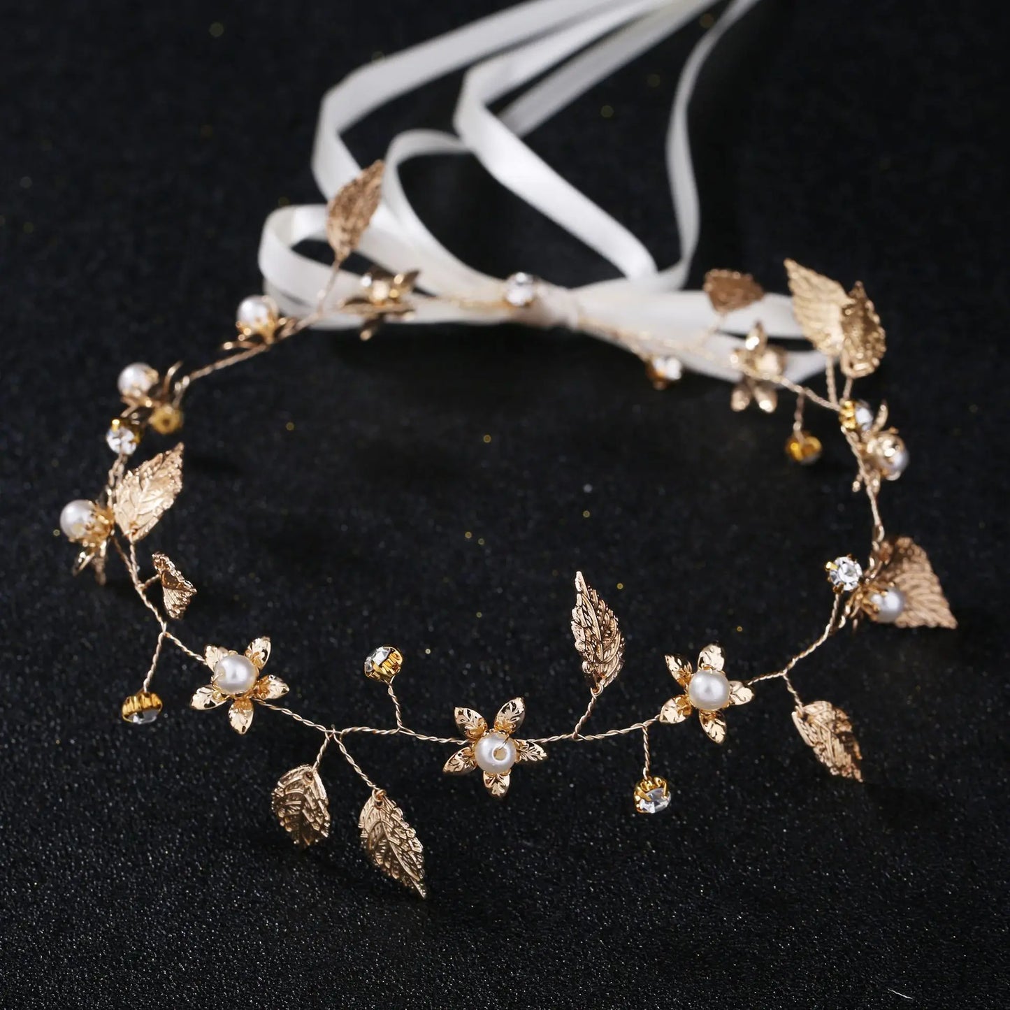 Elegant Women Hair Accessories  Headband Crystal Pearl Hairband Head Ornament Ladies  Hair Jewelry