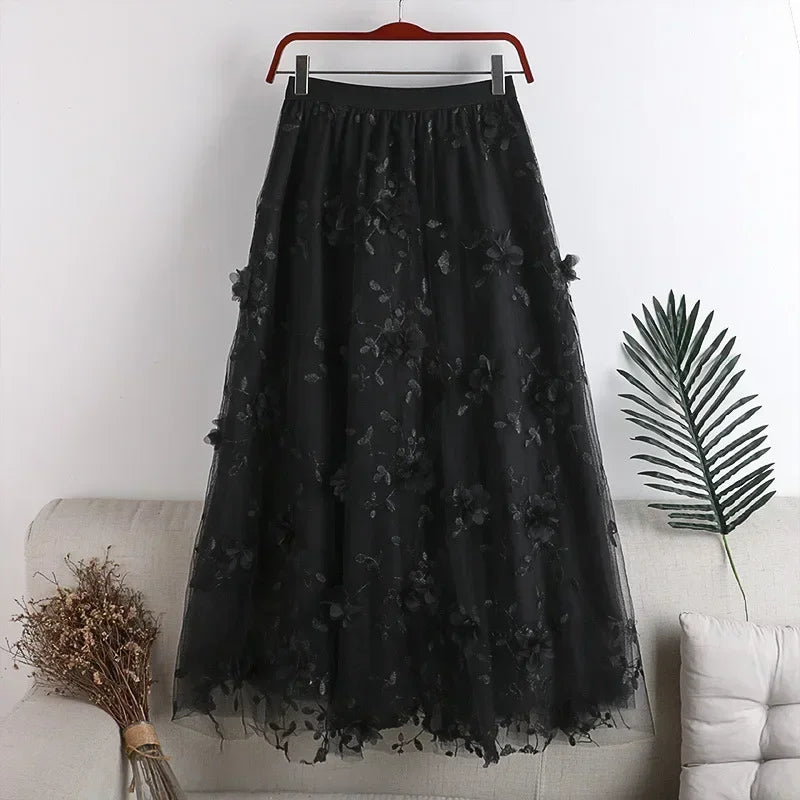 Vintage Long Skirt Ethnic Style