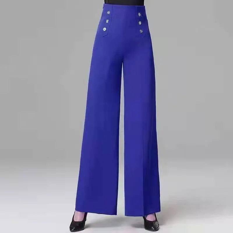 High Waisted Pants For Women Social Dance Wide Leg Pants Slimming And Versatile Pants