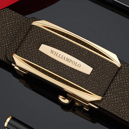 Fashionable and personalized waistband, minimalist toothless automatic buckle belt
