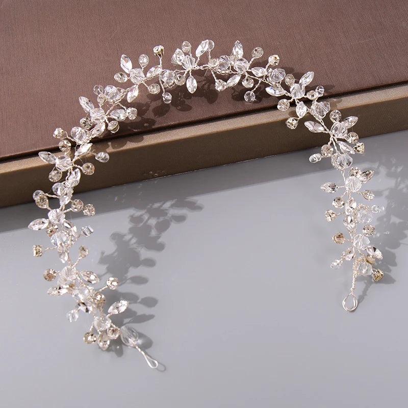 Pearl Crystal  Headband Hairband Rhinestone  Hair Accessories Jewelry Vine For Women