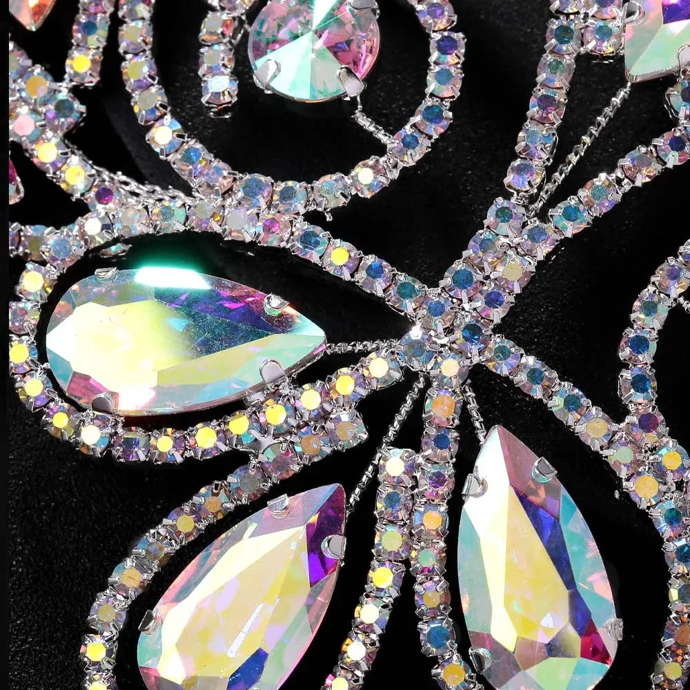 Belly Dance Crystal Headpiece Ballroom Hair Jewelry Colorful Rhinestone Forehead Headband